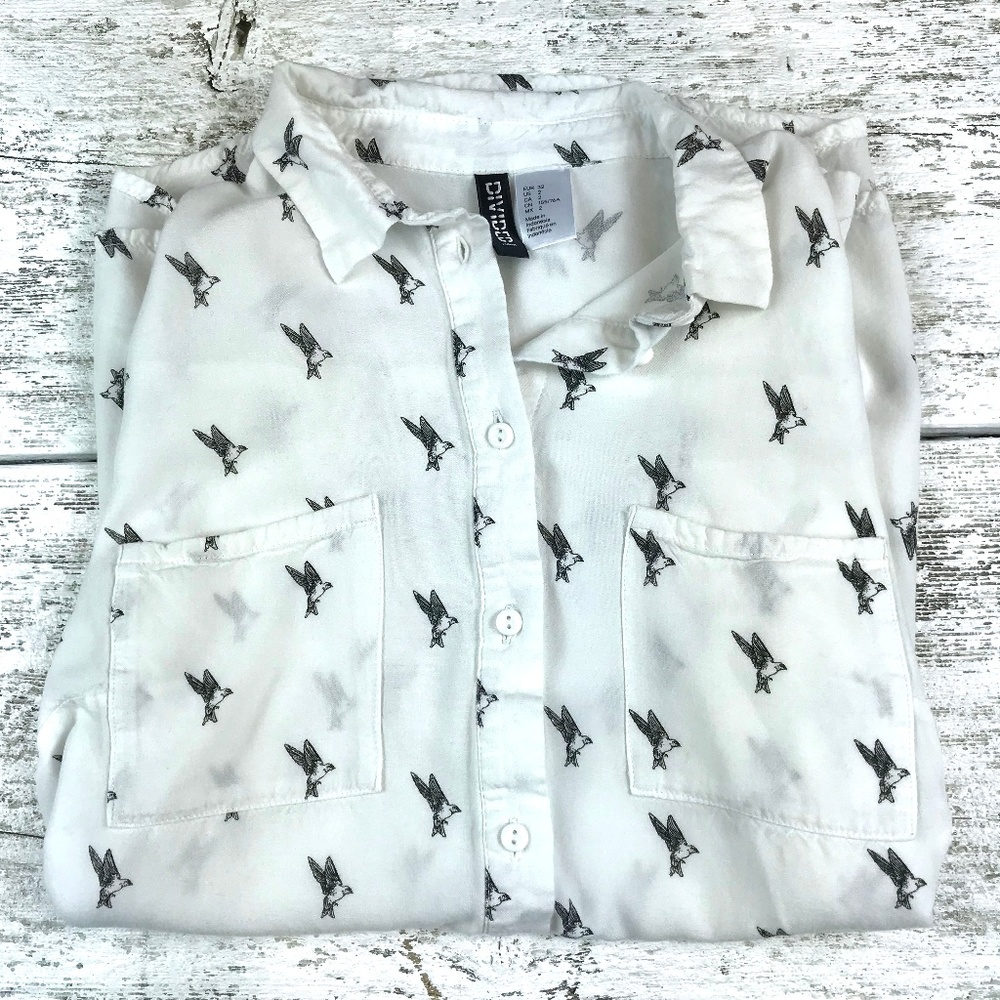 Divided ~ H & M ~ Bird Blouse